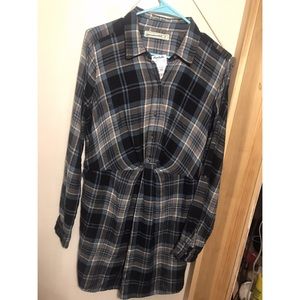 Abercrombie & fitch blue plaid dress